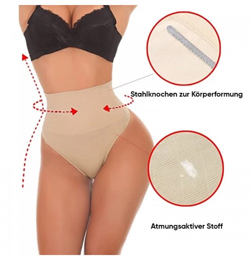 Nahtlose Bauchregulierungshose mit hoher Taille