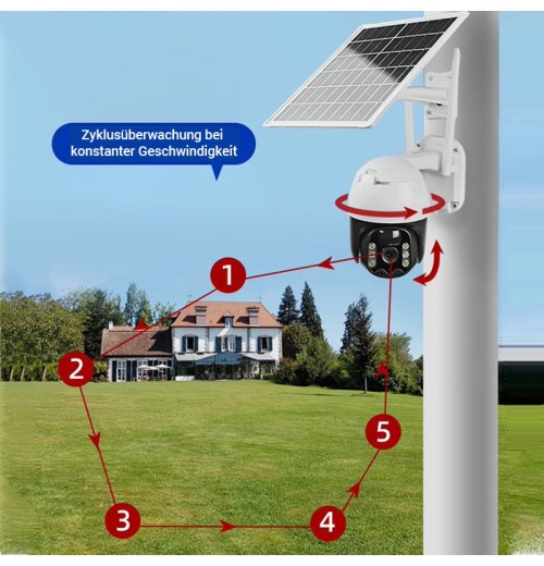 Intelligente kabellose SolarüberwachungskameraKostenloser Versand