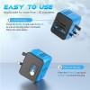 Internationaler Reise-Schnellladeanschluss 4USB-Port Anti-Single-Plug Smart Chip Global Universal Conversion Plug Travel Assistant