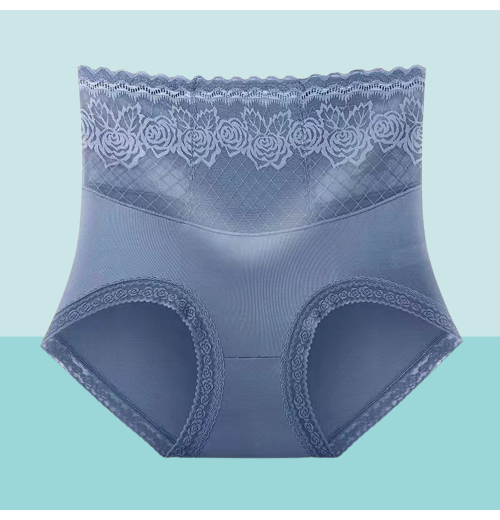 Lace panties with high condition to prevent side leakage