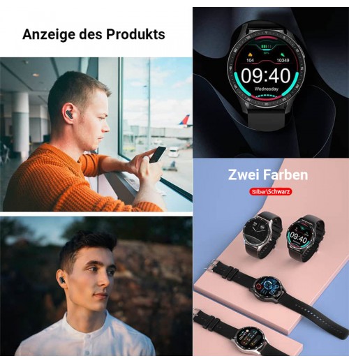 45% Rabatt  2-in-1 Smartwatch mit Kopfhrern 