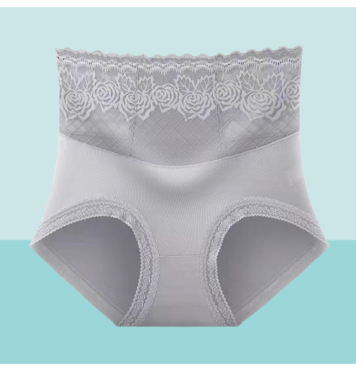 Lace panties with high condition to prevent side leakage