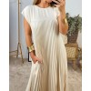 Heute 35% RabattWomen Pleated Simple Solid Color Dress