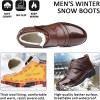 WeihnachtsaktionWarme Herren Kunstfell gefütterte Ankle Snow Business Stiefel