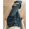 Ideales Geschenk - Damenjeans mit hoher Taille und weitem Bein