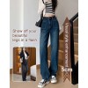 Ideales Geschenk - Damenjeans mit hoher Taille und weitem Bein