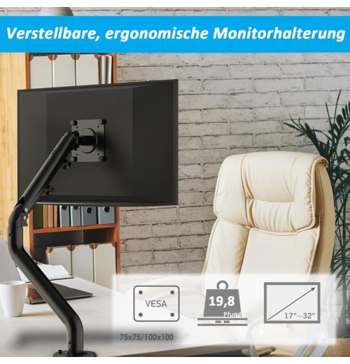 Verstellbare, ergonomische Monitorhalterung Geeignet für 17-32-Zoll-Monitore