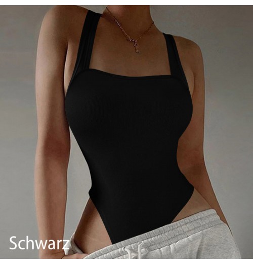 rmelloser Trger-Bodysuit mit quadratischem Ausschnitt für Damen