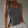 rmelloser Trger-Bodysuit mit quadratischem Ausschnitt für Damen