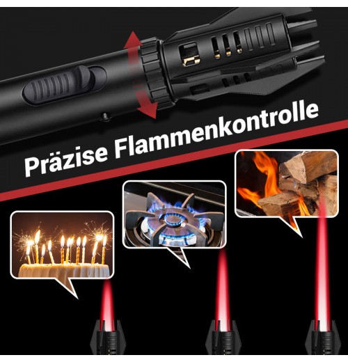 Cooles Lichtschwert-StylingMultifunktionales, groes, winddichtes Schweibrenner-Feuerzeug