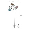 Simulierte Blume & Schmetterlinge Eisen Ornament für Garten