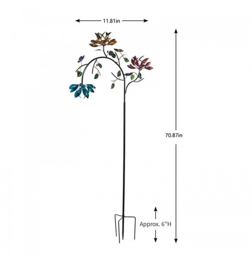 Simulierte Blume & Schmetterlinge Eisen Ornament für Garten