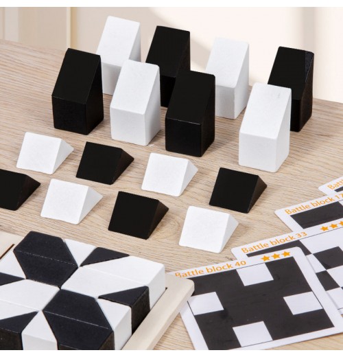 Creative Black & White Block Puzzles Set for Kids