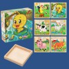 9-teiliges 3D-Würfelpuzzle-Set aus Holz mit sechsseitigen Bildern