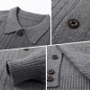 Lssige Strickjacke mit Revers für Herren