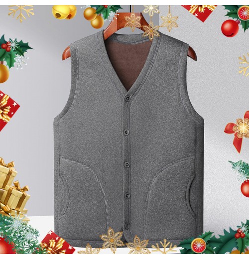 [warmes Geschenk] Herren-Winterweste aus Fleece, gepolstert und isoliert