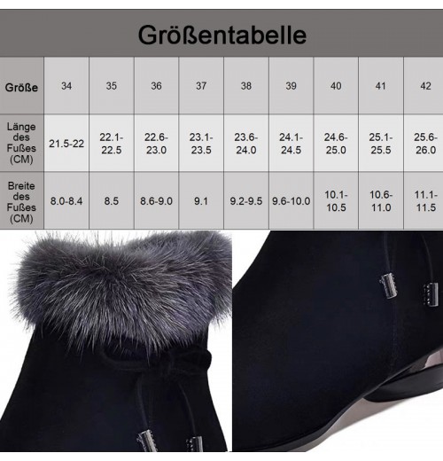 Modische, warme, dicke und rutschfeste Stiefeletten für Frauen Kaufe 2, kostenloser Versand