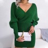 Xmas Sales - 50% OFFSexy Knit Mini Dress with Batwing Long Sleeves