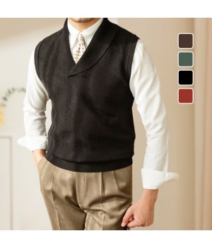 Weihnachtsverkauf - 49 % RABATT Elegante Strickweste im Slim Fit für Herren