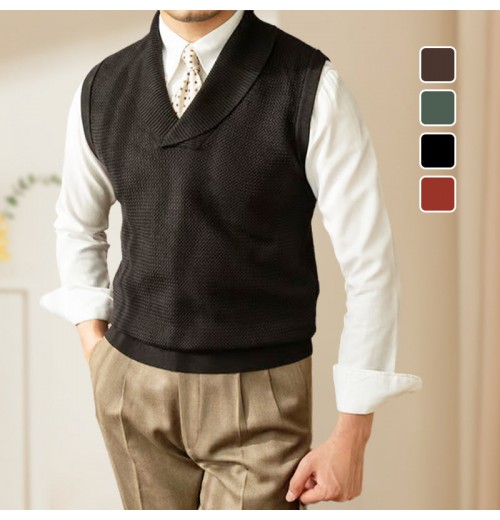 Weihnachtsverkauf - 49 % RABATT Elegante Strickweste im Slim Fit für Herren